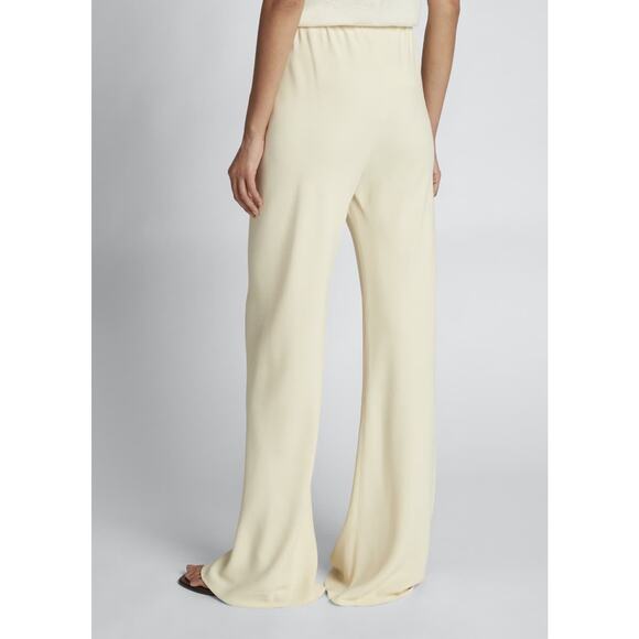 The Row Gala Wide Leg Cady Pants stretch Ivory Size XL $1090 Sold Out - Picture 7 of 8